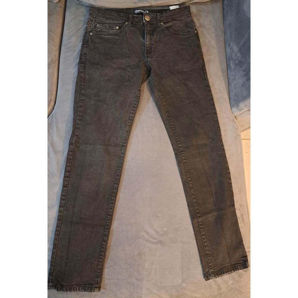 COMPANYEighty 1 Womens Denim Jeans Size 30x30 Black Straight Leg High Rise Jewel